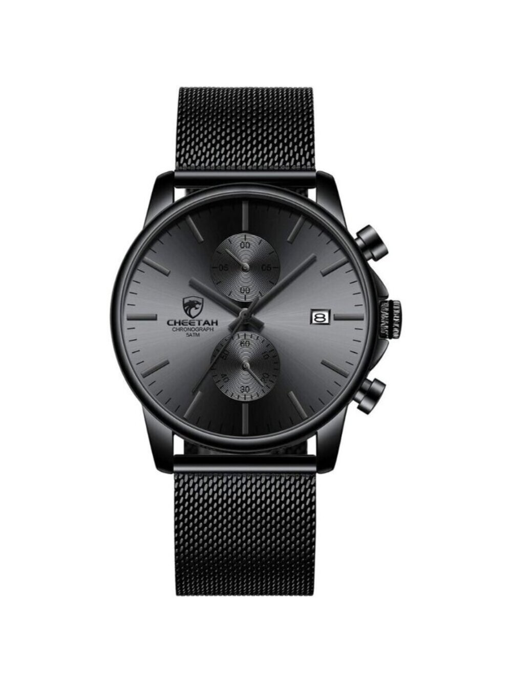 ⚡Black Men’s Watch Fashion Sport Quartz Analog Mesh Stainless Steel Waterproof